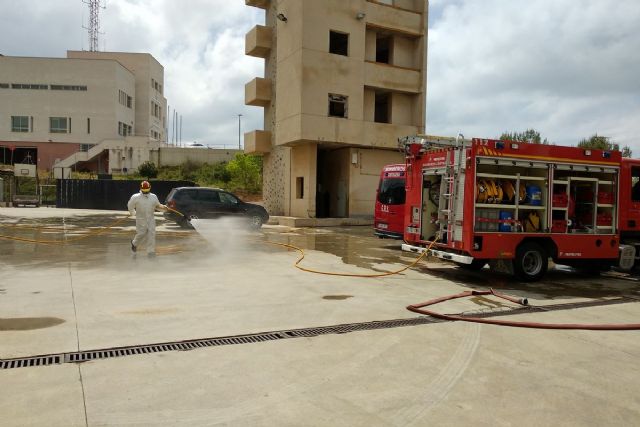 Finalizan las labores de desinfección en la ESPAC, el parque de Bomberos y Protección Civil