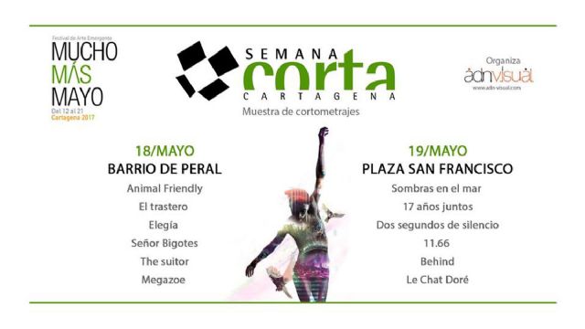 Una docena de cortos se proyectaran en barrios y plazas con la Semana Corta del Festival Mucho Mas Mayo