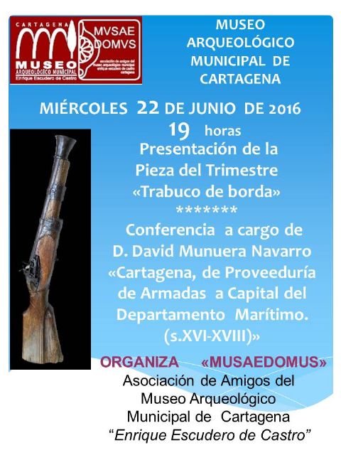 El Trabuco de borda, pieza del trimestre del Museo Arqueológico Municipal