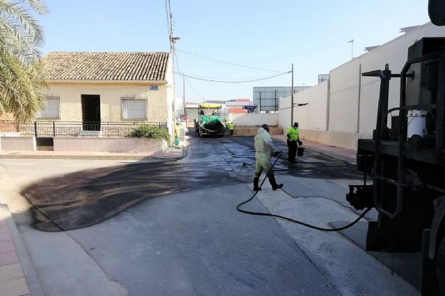 Comienzan las obras de reposición de asfalto en la calle Telefónica de El Albujón