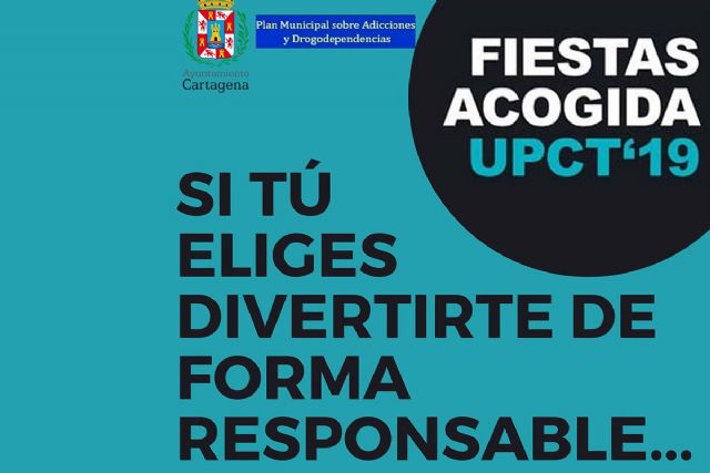 Servicios Sociales ofrecerá orientación sobre la prevención de drogodependencias en la Bienvenida universitaria de la UPCT