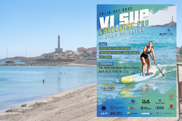 La playa de levante de Cabo de Palos alberga este fin de semana el campeonato de España de surf de remo