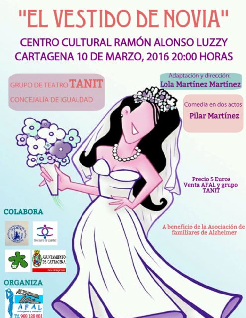 El Vestido de la Novia, del grupo de teatro Tanit, a beneficio de AFAL