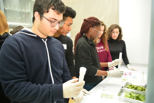 la UPCTEstudiantes de Bachillerato de quince institutos hacen prácticas agronómicas en las Rutas Biotecnológicas de la UPCT