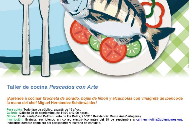 La llampuga protagonista del taller de cocina Pescados con Arte en septiembre
