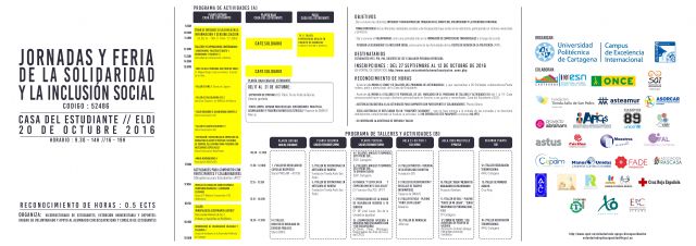 Una treintena de organizaciones participan este jueves en la Feria de La Solidaridad de la UPCT