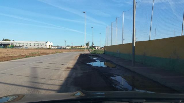 La CARM atiende las iniciativas de MC para mejorar la canalización de pluviales en la carretera que une El Albujón con La Aljorra