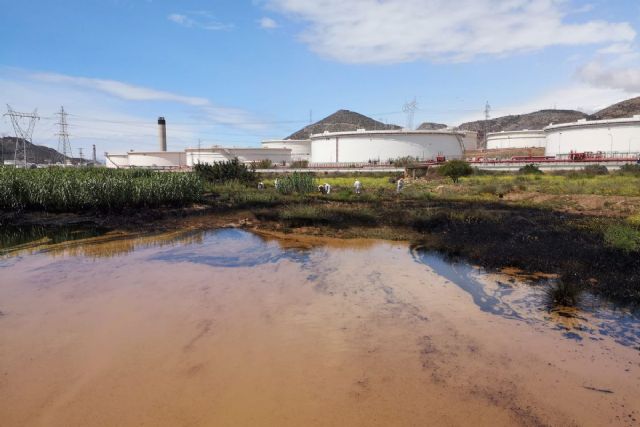 El Ayuntamiento pide al Seprona, a la CHS y a la CARM que analicen el vertido de Repsol a la rambla de Escombreras para conocer sus posibles consecuencias y depurar responsabilidades 