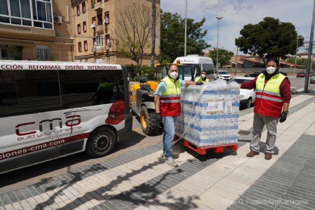 La empresa CMA Albujón dona 2.000 kilos de alimentos al operativo de emergencia