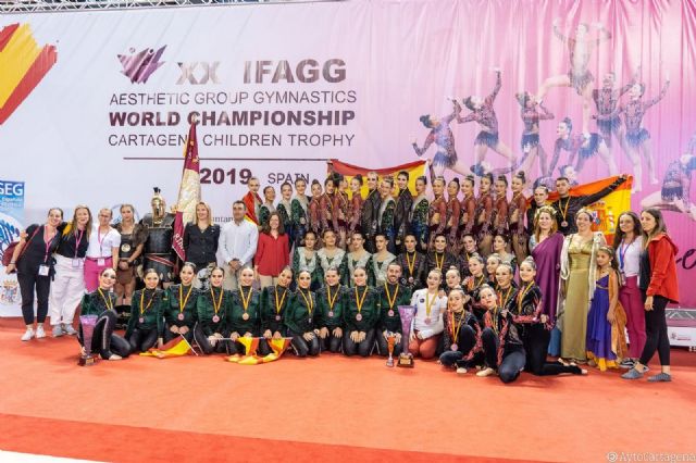 Cartagena lució a nivel mundial en la organización del Campeonato de Gimnasia Estética de Grupo