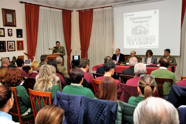 Acto de Inauguración del Taller de Empleo “La Chapa” en el Acuartelamiento Tentegorra (Cartagena)