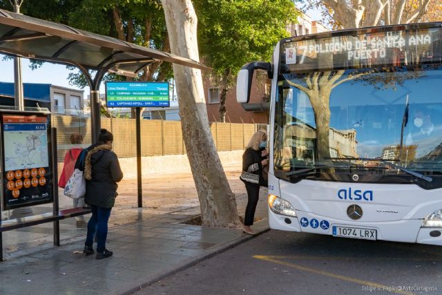 Cartagena refuerza por Navidad el bus al Espacio Mediterráneo y la conexión del centro con Los Dolores y polígono Santa Ana