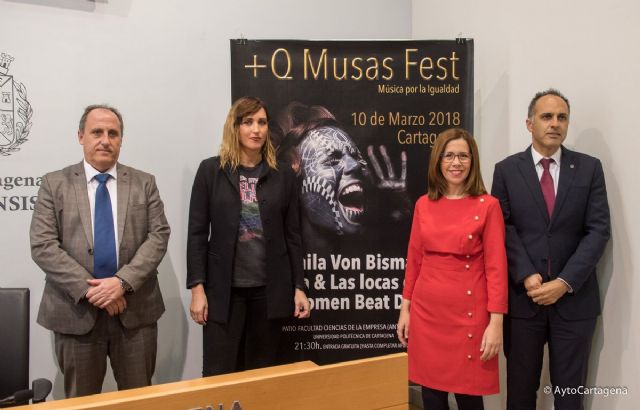El Patio de la Facultad de Ciencias de la Empresa acogera el concierto + Q Musas Fest, Musica por la Igualdad