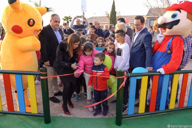 Las Lomas del Albujón también estrena parque infantil con Picachu y Bob Esponja