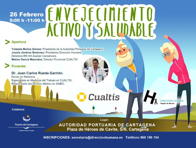 Dirección Humana y Cualtis expondrán las claves sobre el envejecimiento activo en una jornada en Cartagena