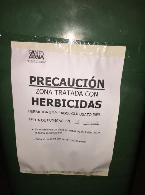 Podemos preguntará en el pleno por el uso del glifosato en los parques del polígono Santa Ana