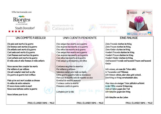 Día internacional de la poesía. 21 de marzo de 2022