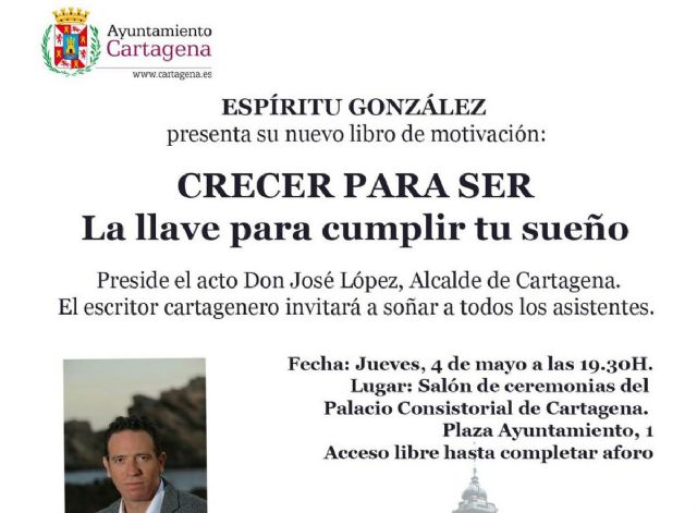 Espiritu Gonzalez presenta su nuevo libro de motivacion en el Palacio Consistorial