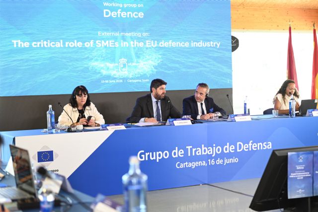 López Miras muestra a la UE el potencial de Cartagena y Caetra en la industria de la defensa