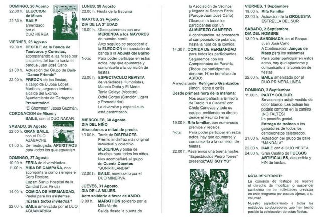 La Barriada Cuatro Santos celebra hasta el proximo 3 de septiembre sus fiestas populares