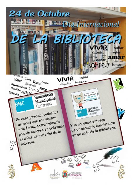 Cartagena se suma al Día Internacional de la Biblioteca con el programa Te lo llevas doble