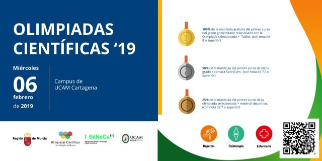 La UCAM organiza con la Fundación Séneca sus segundas Olimpiadas Científicas en el Campus de Los Dolores para alumnos de Bachiller y FP Superior