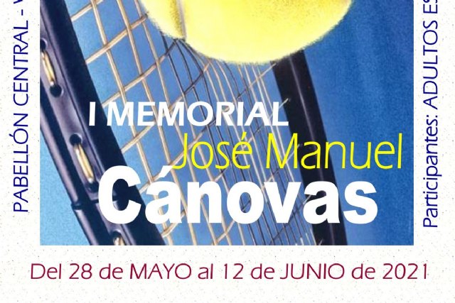Deportes celebra un torneo de tenis en memoria del profesor de la Escuela Municipal, José Manuel Cánovas