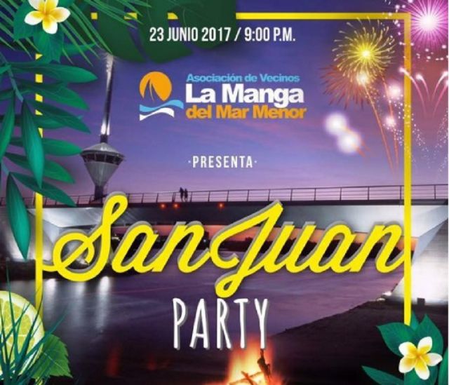 Fuego y musica en la San Juan Party de La Manga