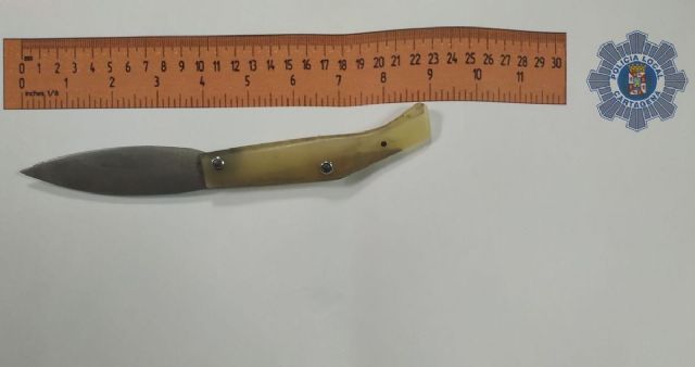 La Policía Local de Cartagena interviene un arma blanca en una discusión de tráfico