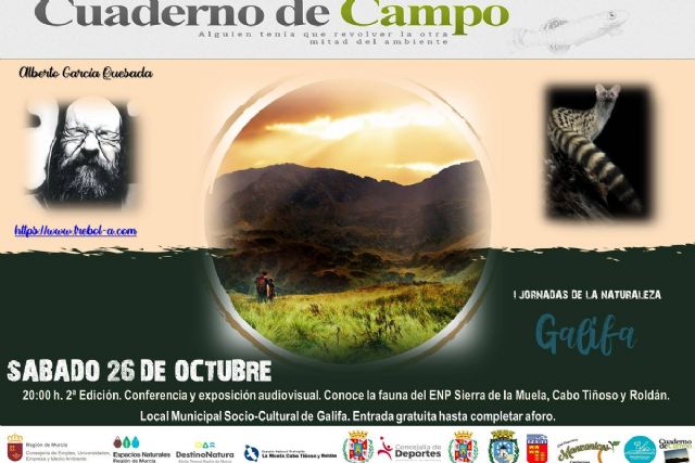 Las Jornadas de la Naturaleza Galifa 2019 hablarán sobre la fauna del espacio natural protegido Sierra de la Muela, Cabo Tiñoso y Roldán
