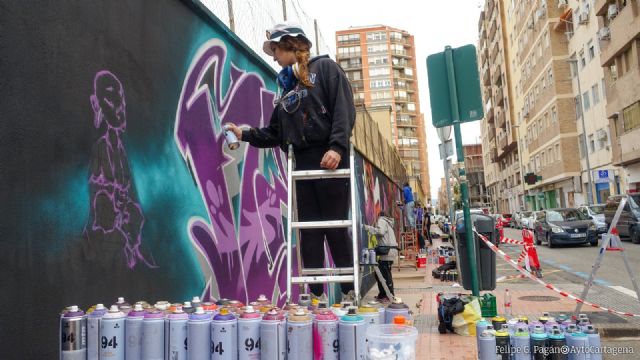Jota y Rudi Art se alzan ganadores del Concurso Nacional de Graffiti y Street Art en Cartagena