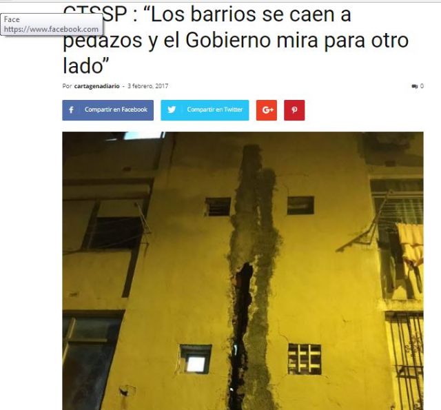 CTSSP insiste una vez más en que la intervención social en los barrios de Cartagena es prioritaria