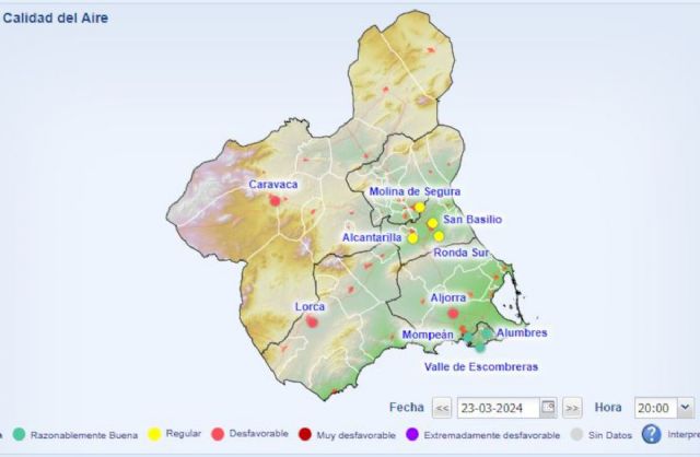 Superado el Umbral de Información para partículas en suspensión en la estación de medida de La Aljorra