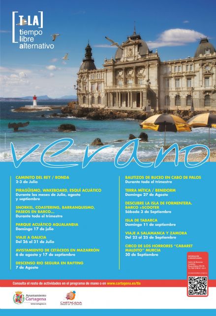 El T-LA propone viajes y actividades acuáticas para refrescar el verano de los jóvenes de Cartagena
