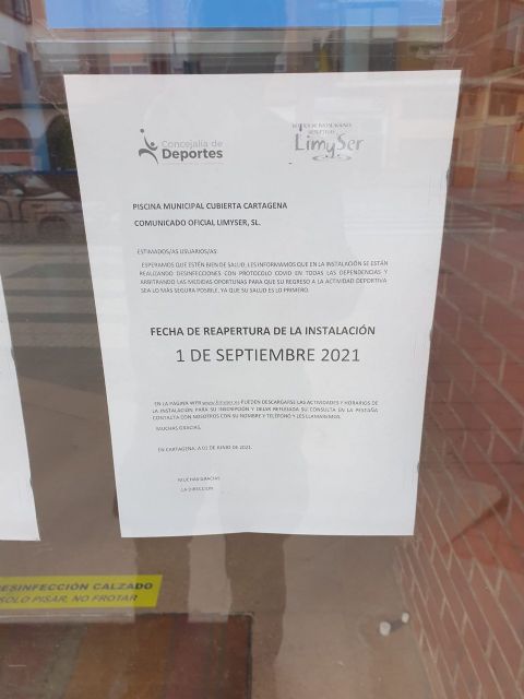 MC: N. Arroyo retrasa la apertura de las piscinas y obliga a pagar una nueva matrícula a sus usuarios