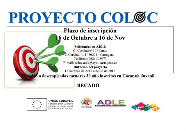 Abierto el plazo de inscripcion al Proyecto COLOC de la ADLE para jovenes desempleados