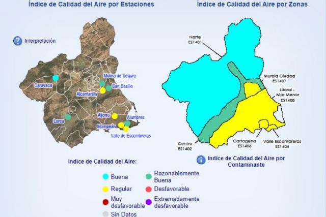 Desactivado el Nivel 1 preventivo por partículas en suspensión en La Aljorra y litoral de Cartagena