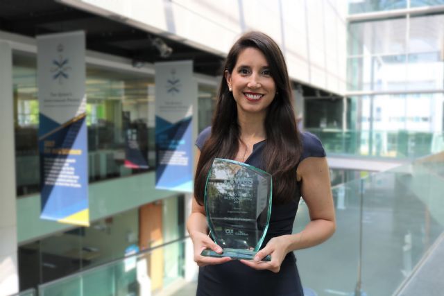 Premio nacional en Reino Unido para una ingeniera agrónoma de la UPCT