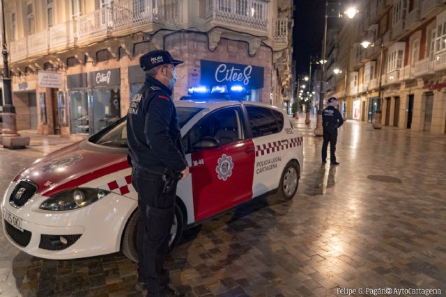 La Policía Local de Cartagena registra más de 130 denuncias por incumplimiento de las medidas Covid durante el fin de semana