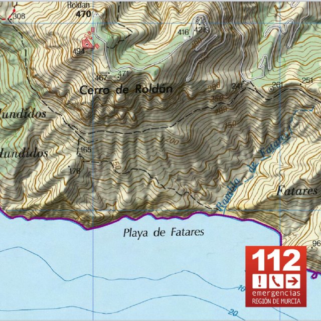 Rescatan a dos senderistas enriscadas cerca la playa de Fatares, al pie del monte Roldán