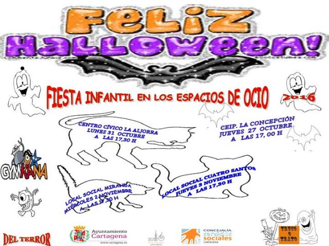 Los Espacios de Ocio celebran Halloween con numerosas actividades infantiles