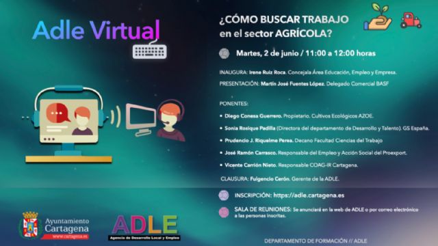 Abiertas las inscripciones para la sesión online de la ADLE sobre búsqueda de empleo en el sector de agrícola