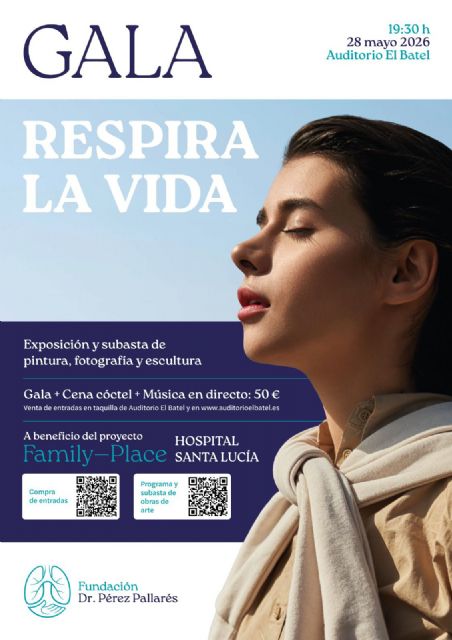 La I Gala Benéfica ‘Respira la Vida’ congregará mañana a multitud de instituciones, empresas y colectivos de la Región de Murcia