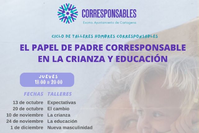 Igualdad pone en marcha un ciclo de talleres sobre corresponsabilidad y cuidados destinados a los hombres