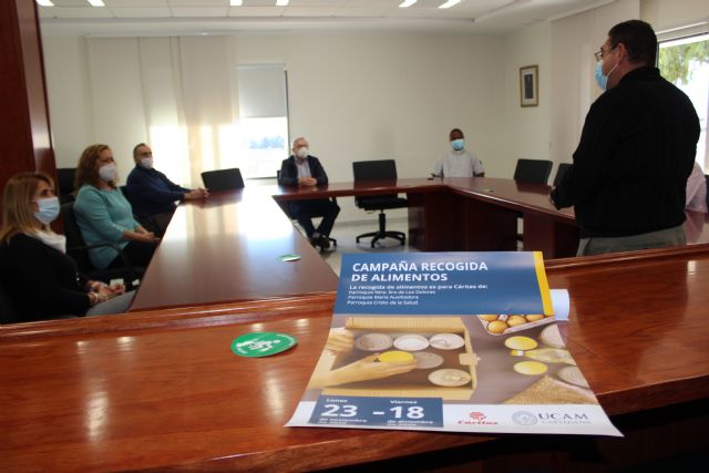 UCAM Cartagena donará mil kilos de comida a Caritas y organiza una recogida de alimentos