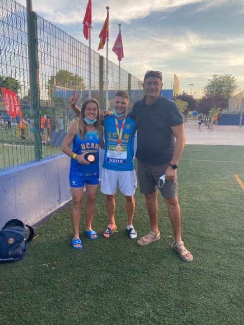 Alvaro de las Heras del UCAM Atletismo Cartagena bronce en el Nacional Absoluto