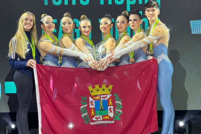 El Club Rítmica Cartagena se proclama campeón del mundo de gimnasia estática de grupo