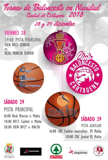 El CLUB BALONCESTO FEMENINO CARTAGENA organiza el I Torneo Internacional de Baloncesto en Navidad ' Ciudad de Cartagena'
