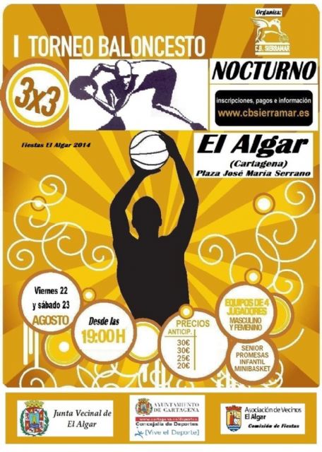 Baloncesto 3x3 en el primer torneo de El Algar