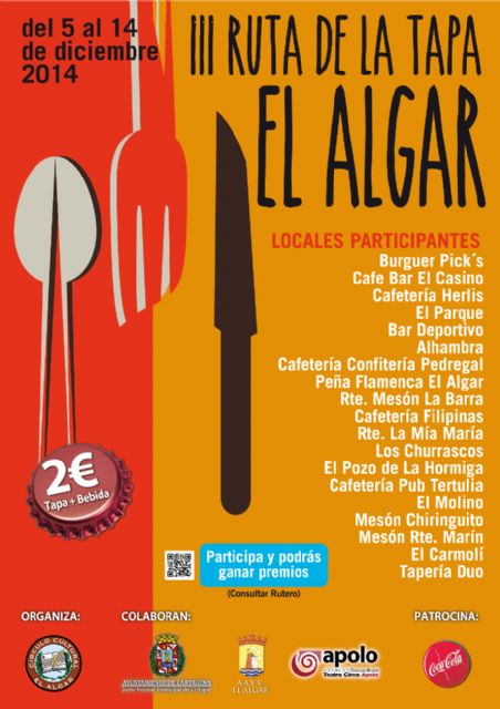 Más bares se apuntan este año a la Ruta de la Tapa de El Algar